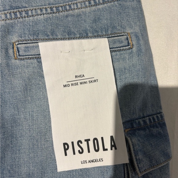 Pistola Light Blue Denim Mini Skirt - Picture 7 of 13